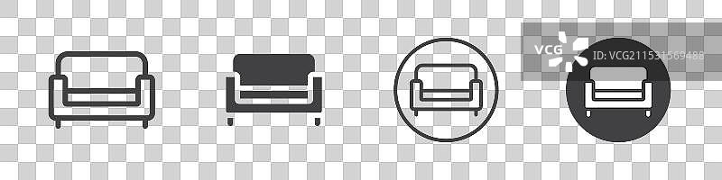 沙发图标标志轮廓图片素材