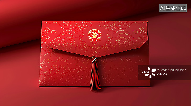 【AI数字艺术】新年红包主题插画图片素材