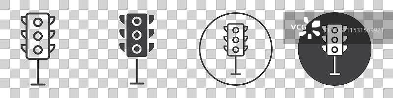 交通信号灯图标轮廓标志图片素材