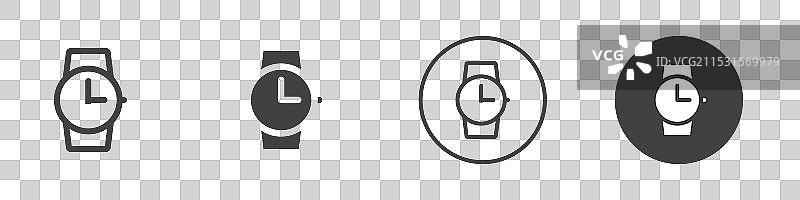 手表图标标志轮廓图片素材