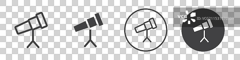 望远镜图标标志轮廓图片素材