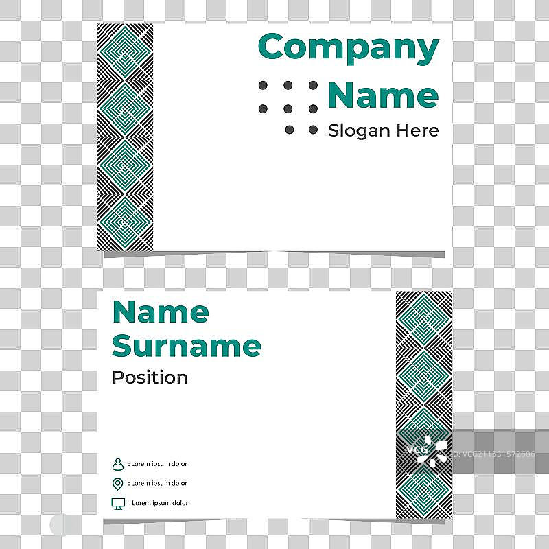 扁平抽象几何风格名片模板图片素材