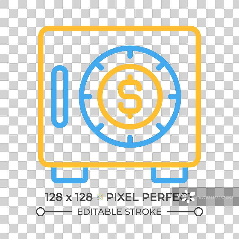 安全的双色线条图标图片素材
