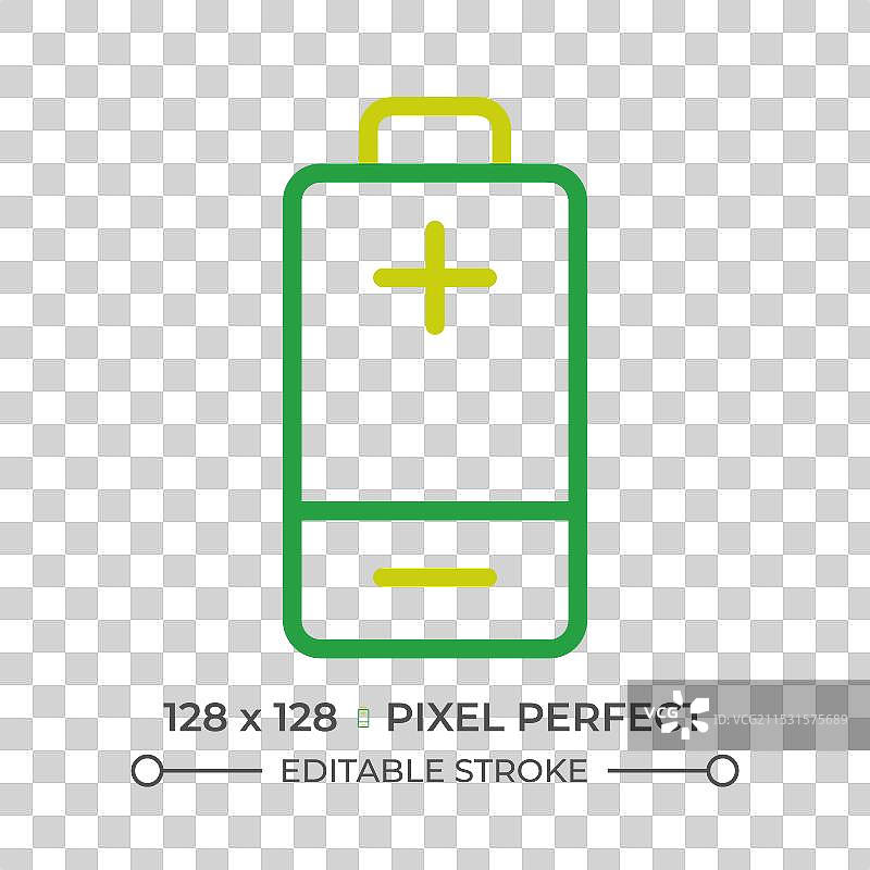 双色电池线条图标图片素材