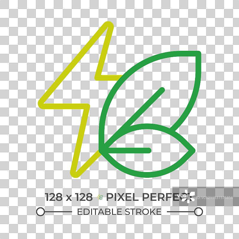 可持续能源双色线条图标图片素材