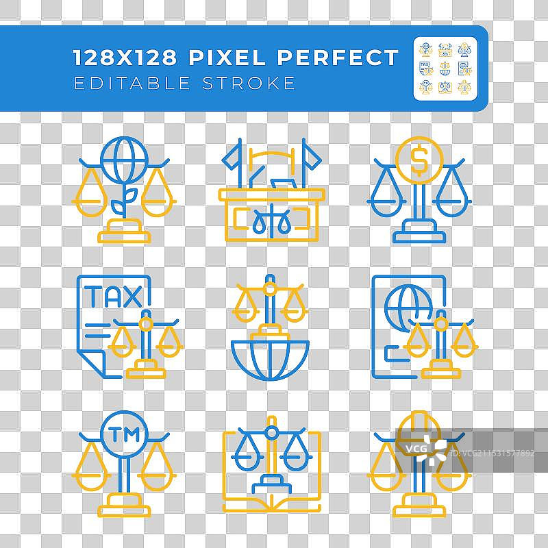 各行业的法律法规双色图示图片素材