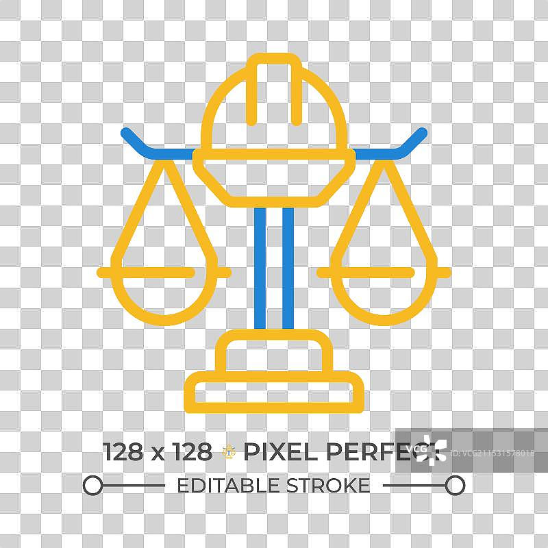 劳动法双色线条图标图片素材