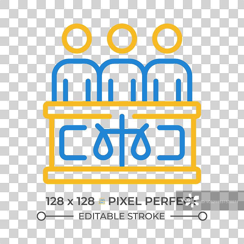 法庭陪审团双色线条图标图片素材