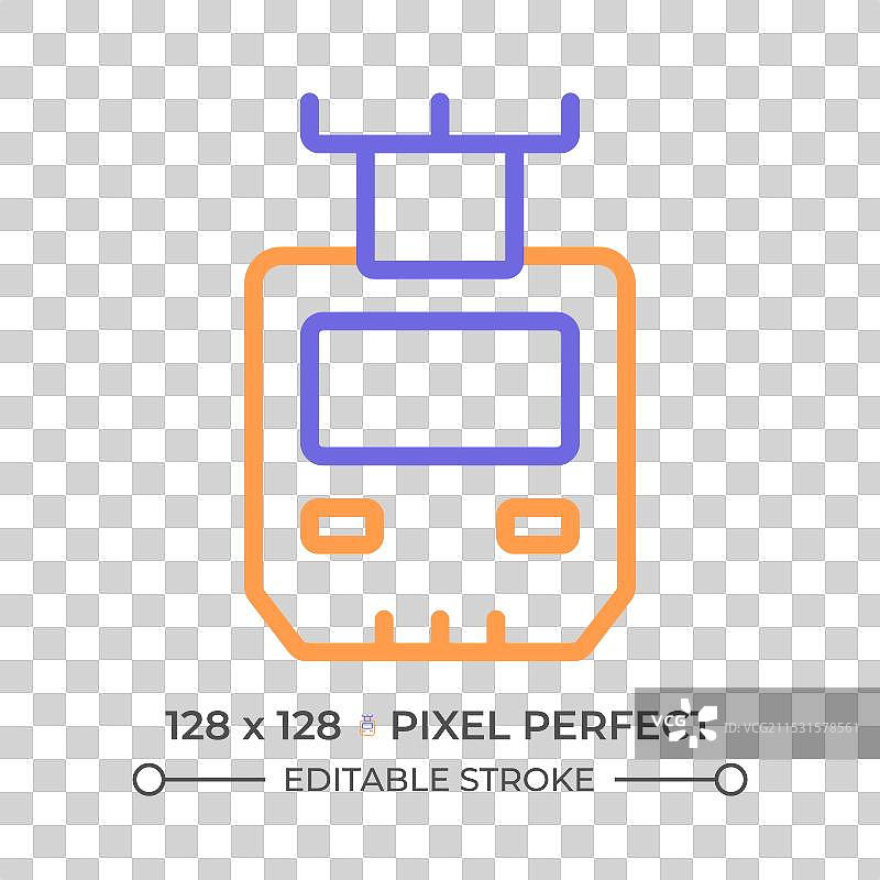 悬挂单轨列车双色线条图标图片素材