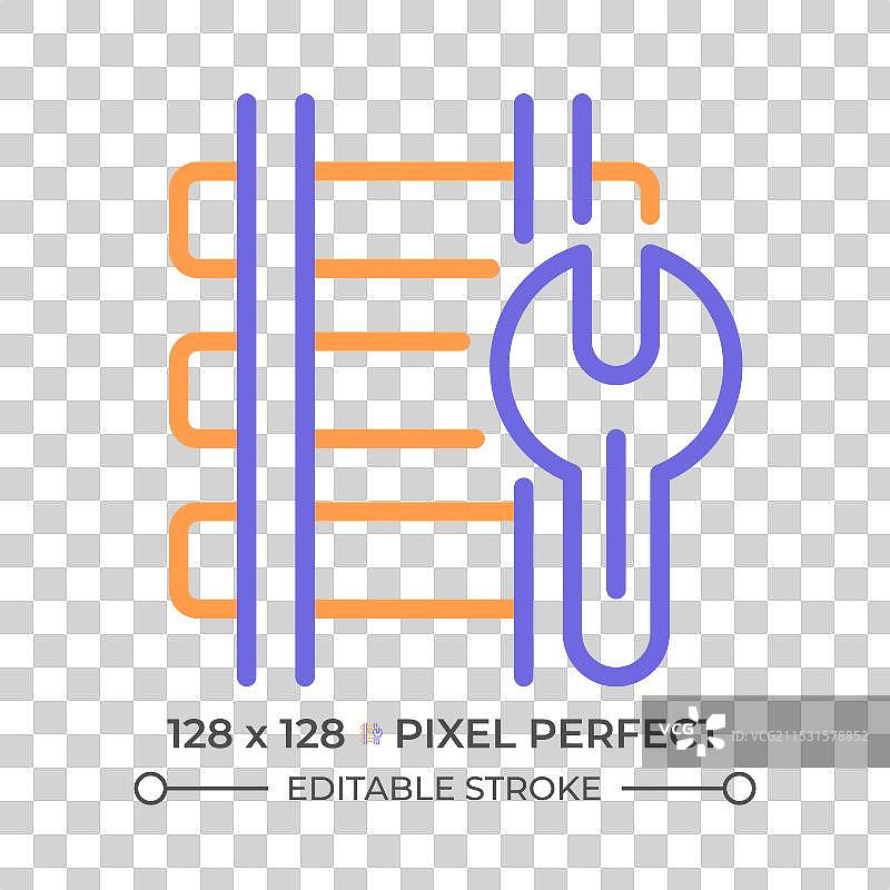 铁路维护双色线条图标图片素材