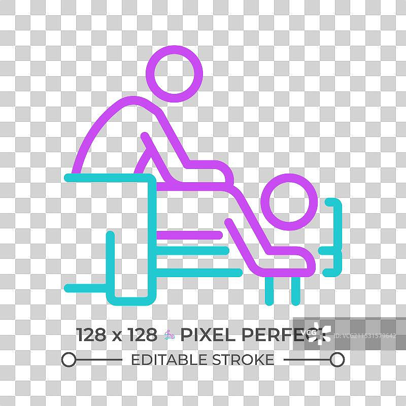 按摩两色线条图标图片素材