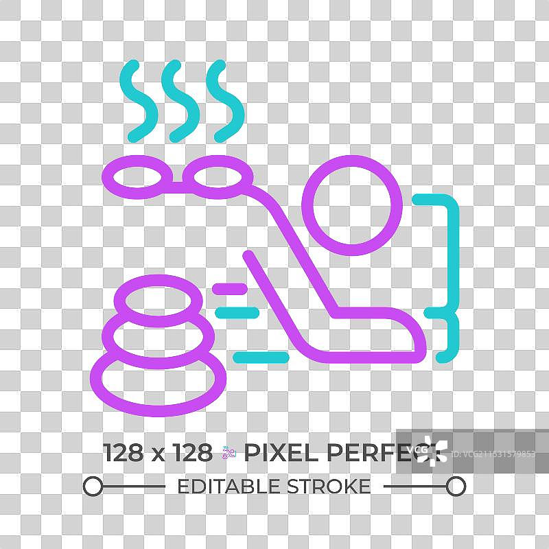 双色线条图标的石头按摩图片素材