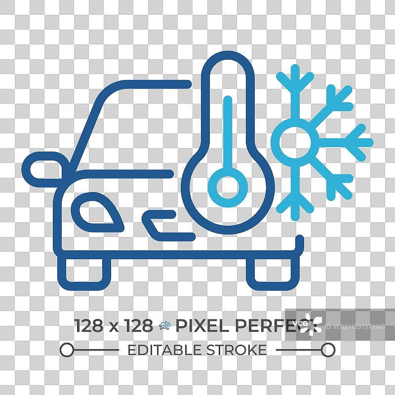 汽车空调双色线条图标图片素材