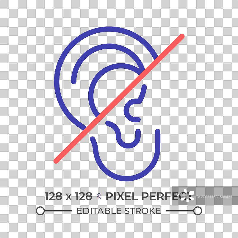 听力损失双色线条图标图片素材