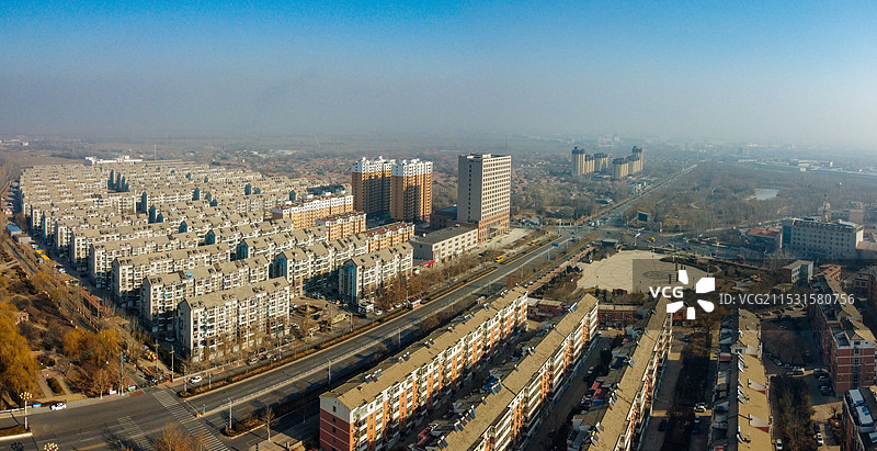 泊头市 三井广场 地标 航拍 森泰大厦图片素材