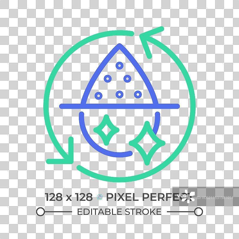 海水淡化双色线条图标图片素材