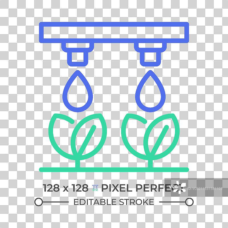 滴灌两色线条图标图片素材
