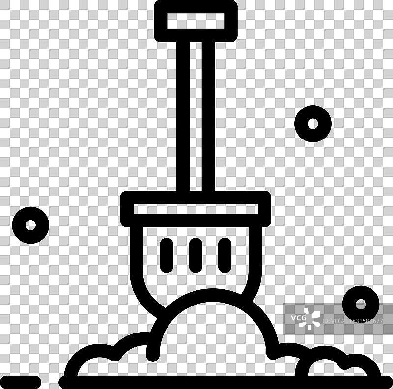 圣诞节图标 雪铲 冬季假日图片素材