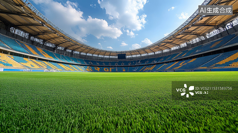 【AI数字艺术】现代体育场馆足球场和草地图片素材
