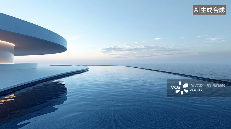 【AI数字艺术】现代简约别墅建筑图片素材