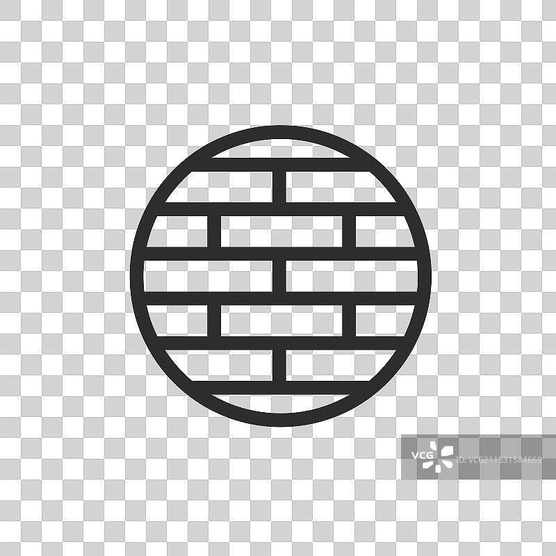 坚固元素概念设计的砖墙图标图片素材