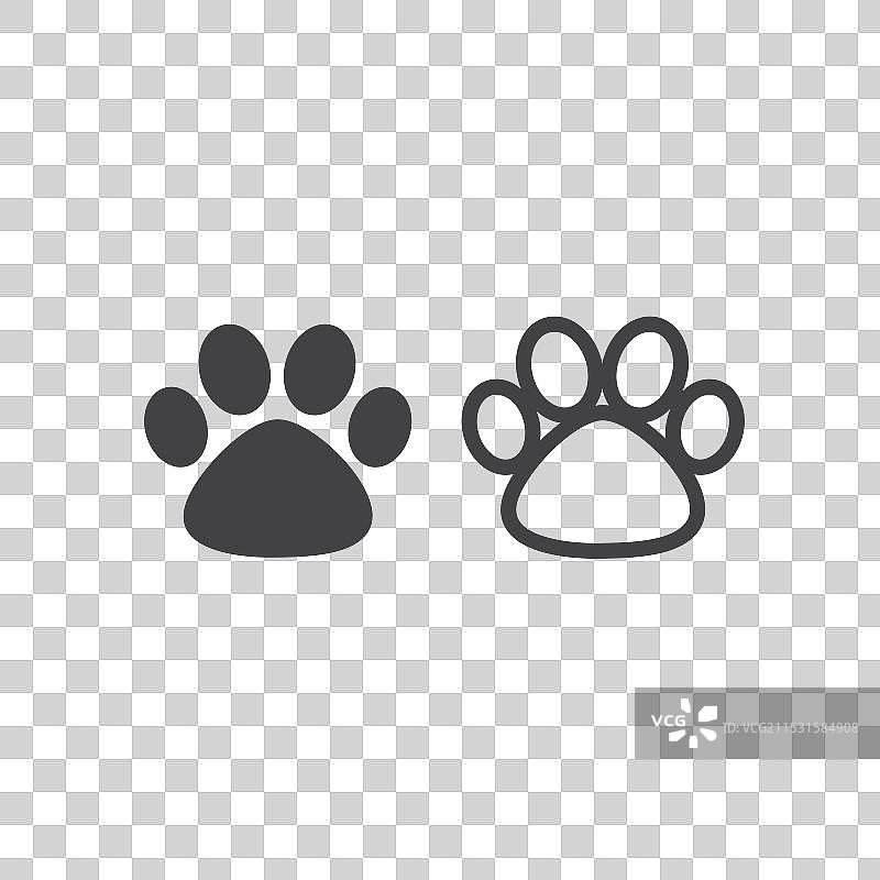 猫爪印图标元素设计模板图片素材