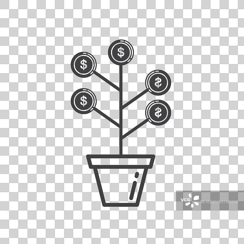 发财树图标元素图片素材