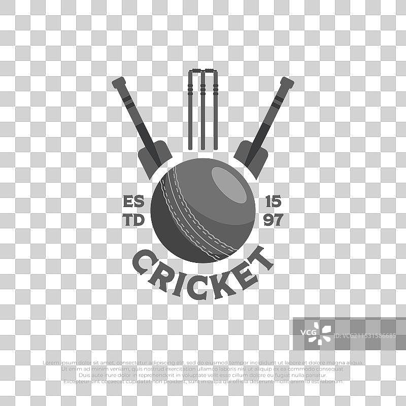 极简板球运动标志图标模板图片素材