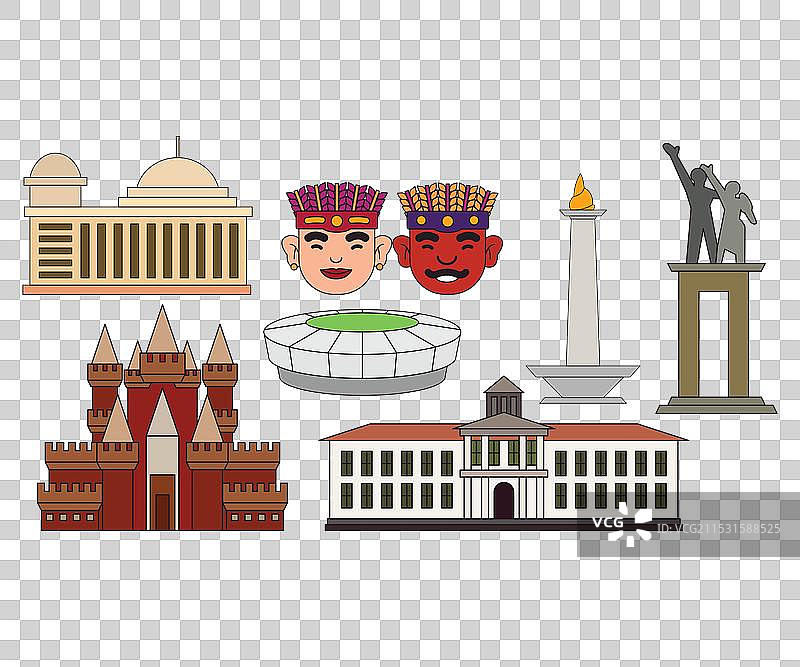 雅加达印度尼西亚地标旅游景点图片素材
