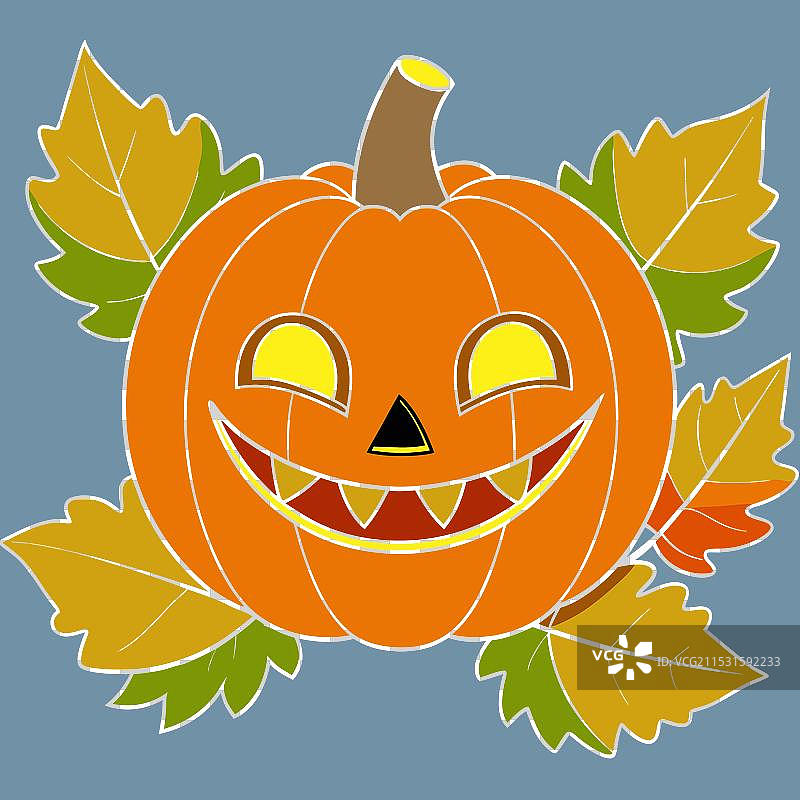 万圣节雕刻南瓜艺术设计图片素材