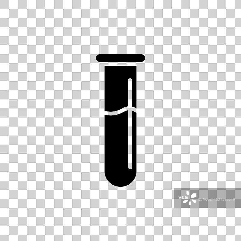 化学试管图标，背景为白色图片素材