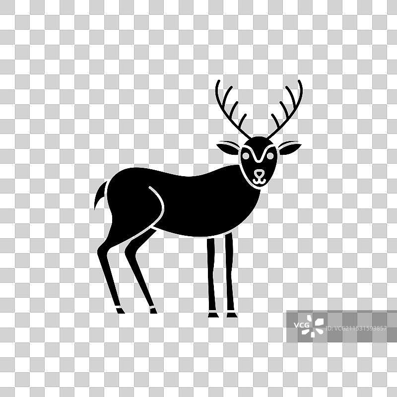 白色背景上的鹿图标图片素材