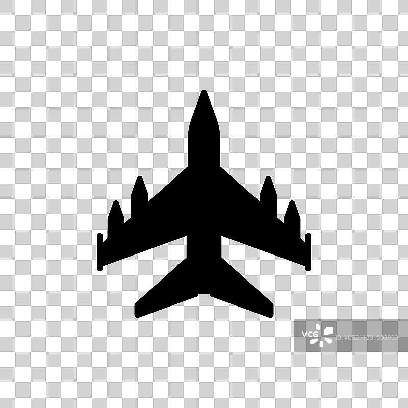 战斗机图标，背景为白色图片素材