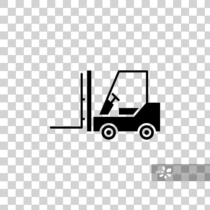 叉车图标，背景为白色图片素材
