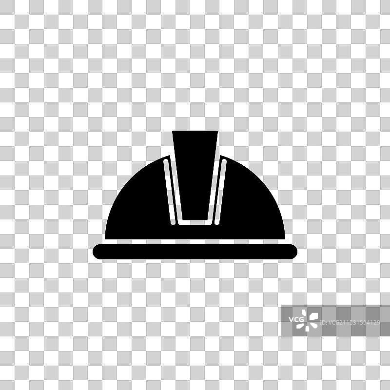 白色背景上的安全帽图标图片素材