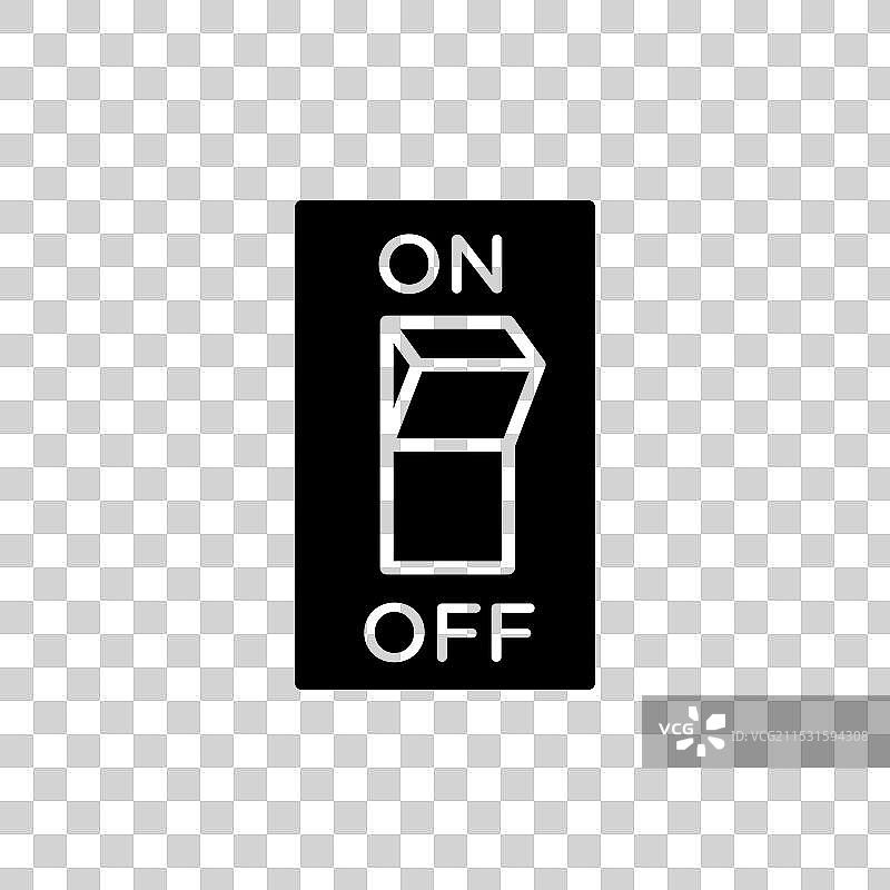 白色背景上的关灯开关图标图片素材