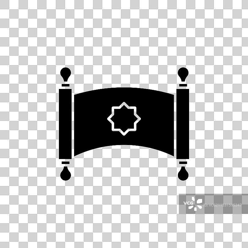 卷轴托拉图标，孤立在白色背景上图片素材