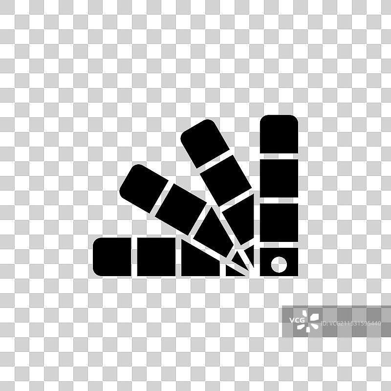 白色背景上的色卡图标图片素材