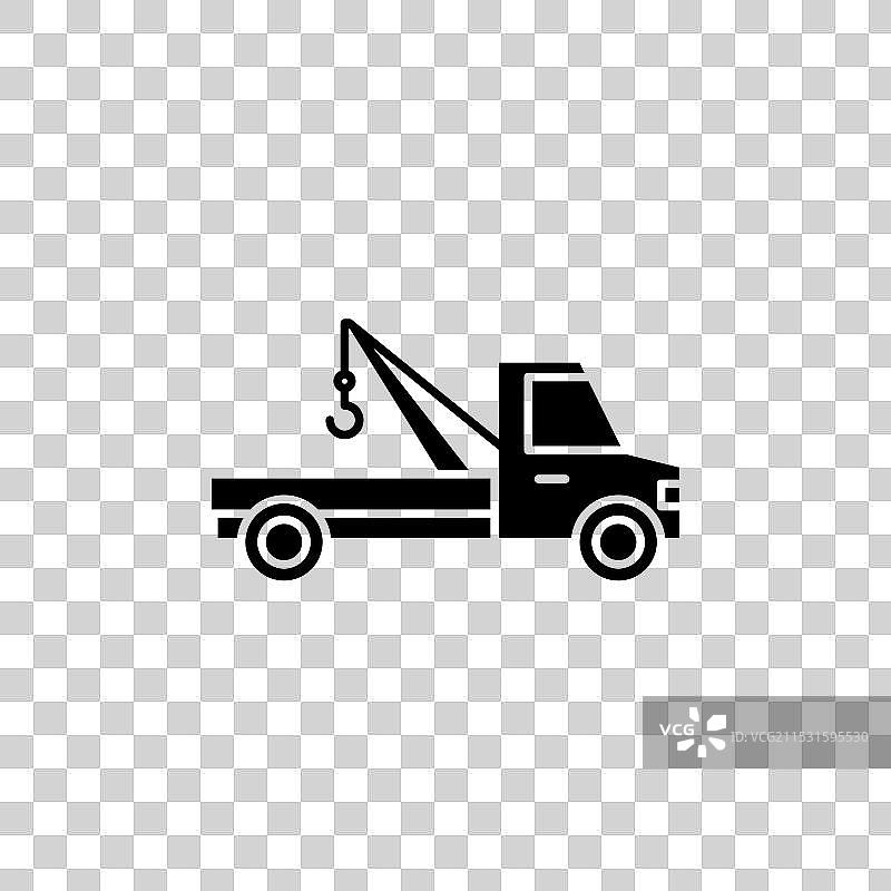 拖车图标，背景为白色图片素材