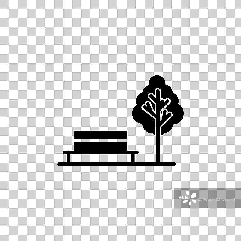 公园图标，背景为白色图片素材