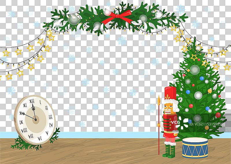 圣诞照片区童话背景图片素材