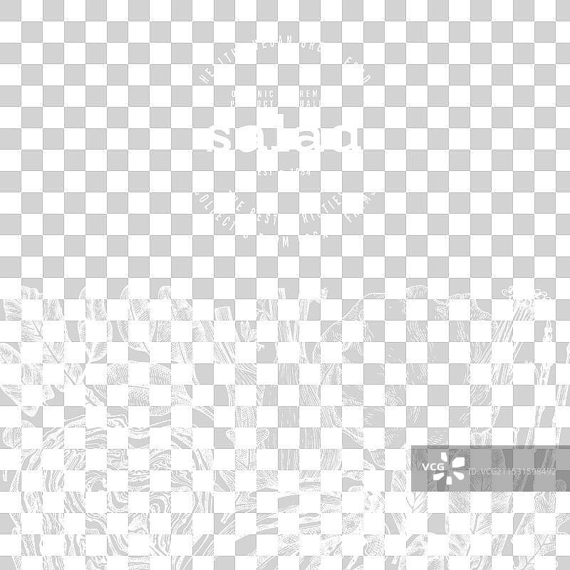 手绘绿色蔬菜设计模板图片素材