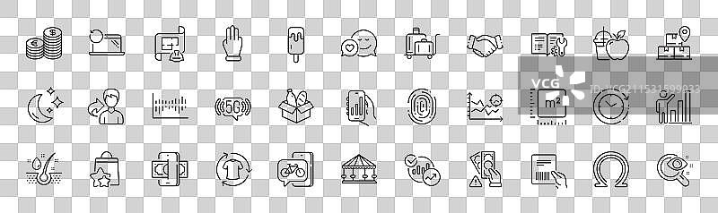 自行车应用分析应用和指纹线条图标图片素材