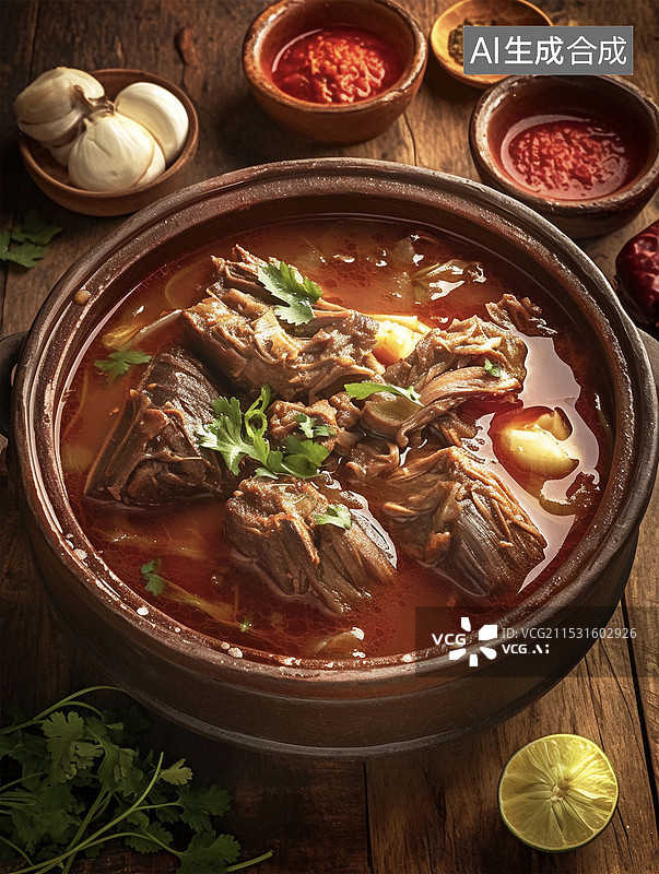 【AI数字艺术】冬季美食摄影养生砂锅汤图片素材