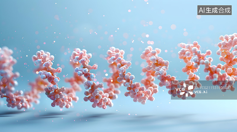 【AI数字艺术】细胞分子染色体基因显微图片图片素材