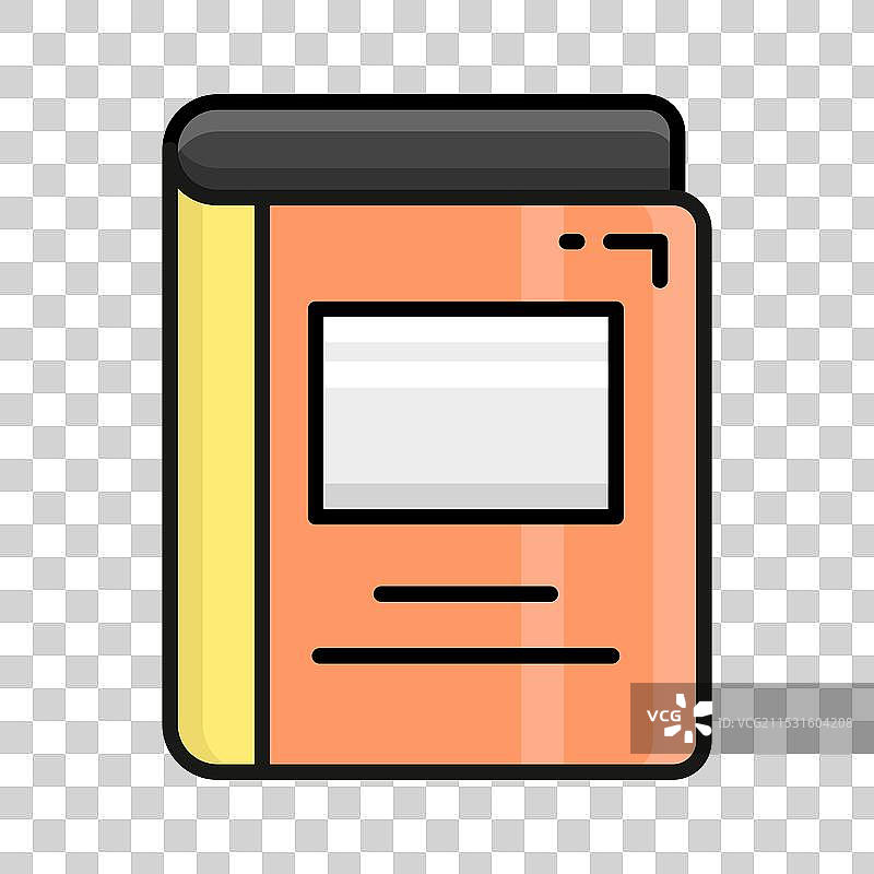 书本图标，背景为白色图片素材