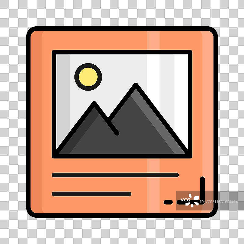 白色背景上的照片图标图片素材