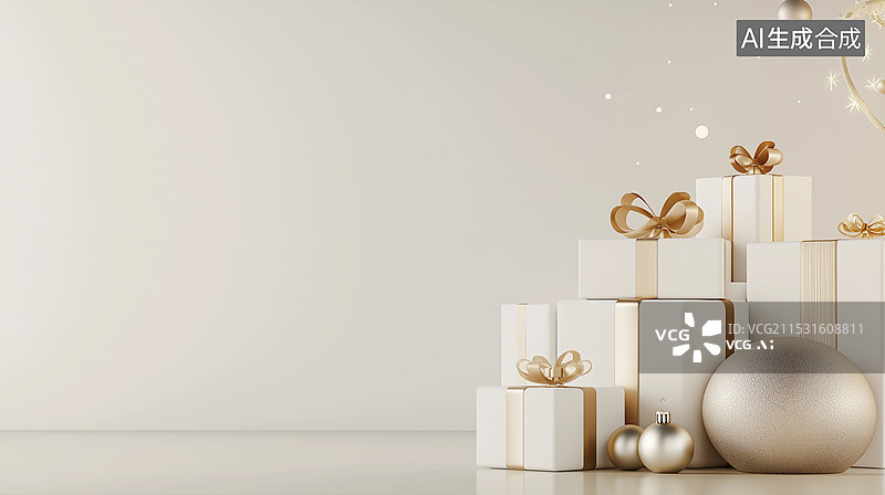 【AI数字艺术】金色产品展台图片素材
