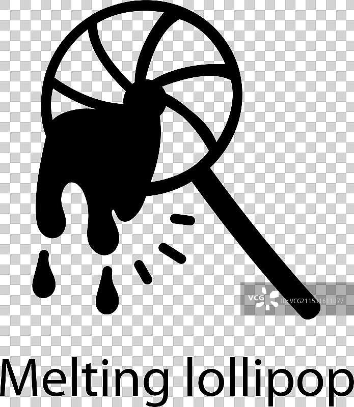 融化的棒棒糖图片素材