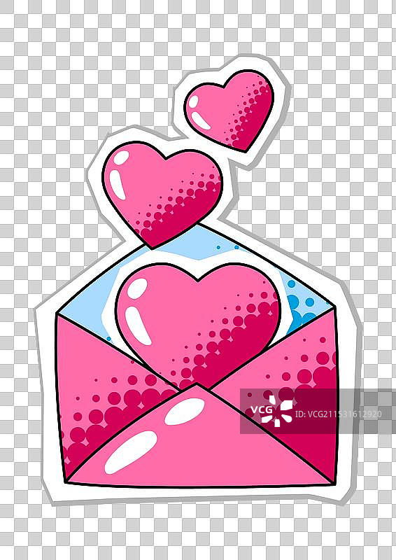 情人节假期浪漫的心形信件图片素材